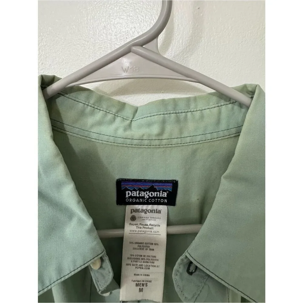 Patagonia Short-Sleeve Casual Button-Down in Sage